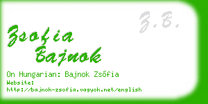 zsofia bajnok business card